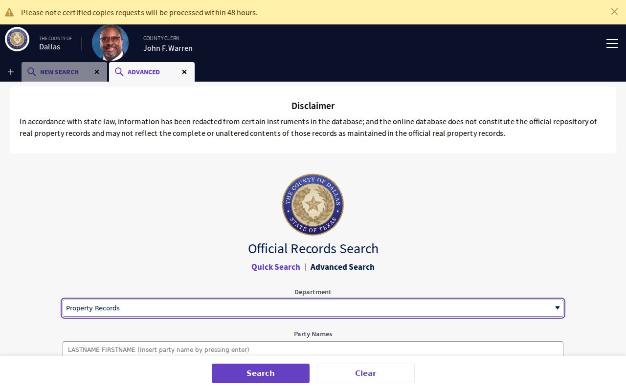 Richardson residents directory Dallas grantor grantee index