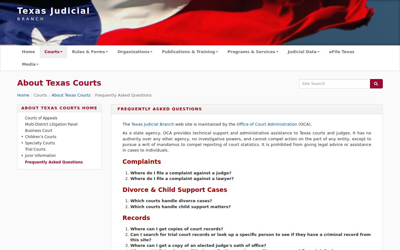 Richardson residents directory Texas court search guidance